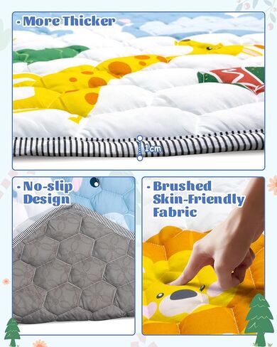 Playpen Mat Compatible with Funsland Baby Playpen Pop-up Tent - Soft Non Slip Pentagonal Play Mat in Kuwait