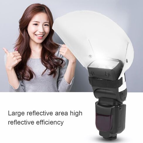 Portable Camera Flash Diffuser, Arc Shape Softbox Reflector for, White - Durable PU Material, Easy Installation, Universal Compatibility in Kuwait
