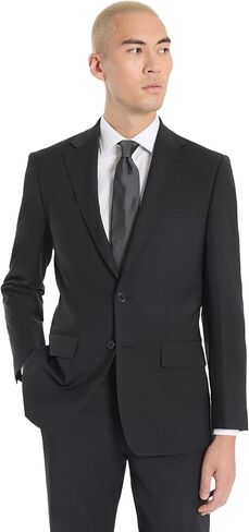 Calvin Klein Men's Slim Fit Suit Separates, Solid Charcoal, 34W x 32L in Saudi Arabia