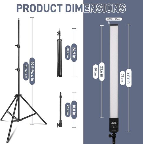Photography Studio LED Lighting Kit with Adjustable Stand & Soft Tube, Ideal for Studio, Beauty & Tattoo Applications in Kuwait