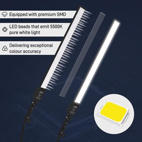Photography Studio LED Lighting Kit with Adjustable Stand & Soft Tube, Ideal for Studio, Beauty & Tattoo Applications in Kuwait