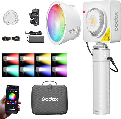Godox ML100R RGB COB LED Video Light with Battery/Carry Case/Light Stand, Godox Mount 110W Full-Color 1800K-10000K CRI 97+/TLCI 98+ 14 FX Effects Support APP Control for Studio/Live Streaming/Outdoor in Kuwait