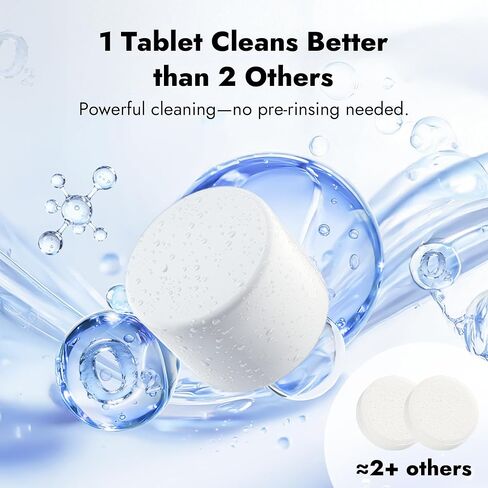 Papablic Upgraded 120Pcs Baby Bottle Washer Tablets, Plant-Based UltiPept Enzyme Formula, Deep Cleaning for Milk Residue & Odor, Gentle on Bottles & Pump Parts, Compatible with All Bottle Washers in Saudi Arabia