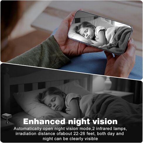 【Free 64G】Wireless Wifi Ultra Mini Camera,4KHD Live Video,Pocket-Sized-Compact Tiny Security Cam,No Need Wifi Camera with Night Vision & Motion Detection,Nanny Cam for Home,Baby Monitor,Pet Monitor in Kuwait