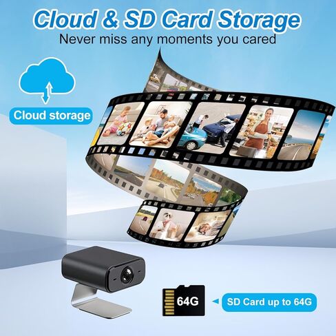 【Free 64G】Wireless Wifi Ultra Mini Camera,4KHD Live Video,Pocket-Sized-Compact Tiny Security Cam,No Need Wifi Camera with Night Vision & Motion Detection,Nanny Cam for Home,Baby Monitor,Pet Monitor in Kuwait
