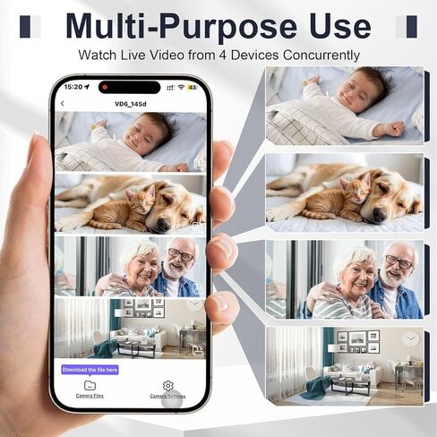 WiFi Mini Hidden Camera HD 1080P Wireless Security Cameras, Motion Detection Night Vision Loop Video, App Control Surveillance Nanny Cam for Home Office Baby Pet Monitor Video Only in Kuwait