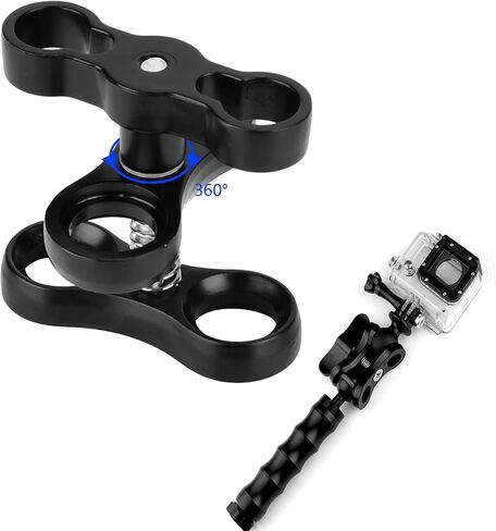 Cocoarm Aluminum Alloy Mini Butterfly Ball Clip, 6.2 x 6.3 cm 60g, Diving Lights Clamp, Adapter Mount, for SJ CAM, Underwater Photography Accessories in Kuwait