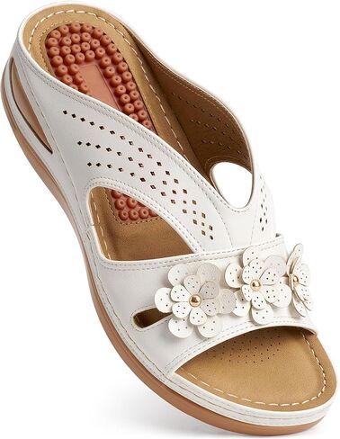 Ecetana Wedge Sandals for Women Dressy: Comfortable Slip On Summer Platform Sandals 2026 Orthopedic Casual Walking Beach Slides in Kuwait