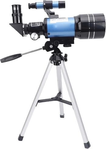 Eujgoov Portable Refracting Telescope, 70mm Aperture 300mm Length 15-150X Magnification with Smartphone Adapter and Tripod, for Adults Kids Astronomy Beginners in Kuwait