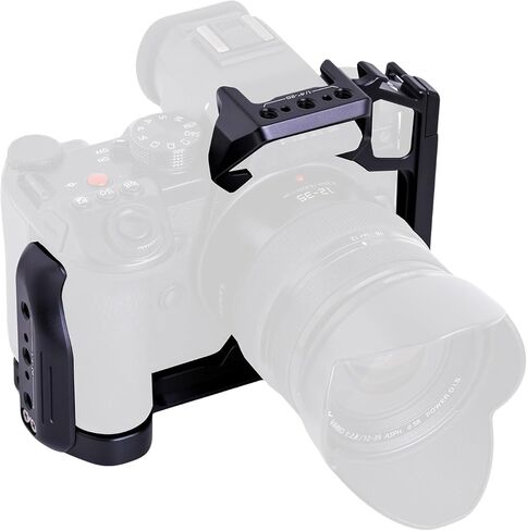 قفص كاميرا كامل لـ LUMIX S5 II / S5 IIX / G9 II، جهاز معياري مع أحذية باردة مزدوجة، قاعدة Arca-Swiss وإطلاق سريع للفيديو والجيمبال والتصوير الفوتوغرافي (تيتانيوم) in Kuwait