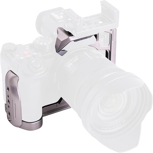 قفص كاميرا كامل لـ LUMIX S5 II / S5 IIX / G9 II، جهاز معياري مع أحذية باردة مزدوجة، قاعدة Arca-Swiss وإطلاق سريع للفيديو والجيمبال والتصوير الفوتوغرافي (تيتانيوم) in Kuwait