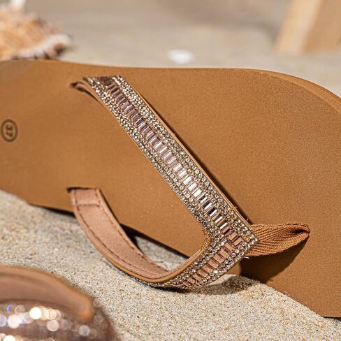 Women's Summer Beach Flip Flops-Comfortable Wedge Platform&Bling Rhinestone Non-Slip Sandals for Vacation Pool Daily Wear in Saudi Arabia