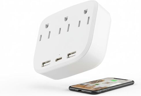 ULar Multifunctional Wall Outlet Camera 4K UHD WiFi Camera, Mobile App Remote Viewing, Plug Camera Hidden Camera Outlet for Home Pet Monitor -No Audio in Kuwait