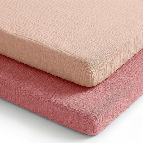 Comfy Cubs Muslin Cotton Bassinet Sheets 2 Pack, Cedar and Cream – Soft, Breathable, 100% Muslin Bassinet Sheet, Gentle for Baby’s Sensitive Skin – Universal Fit, Beautiful Gift-Ready Packaging in Kuwait