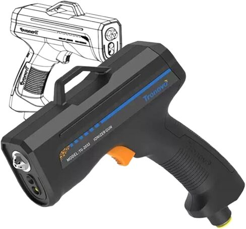 Handheld Pulse Air Gun with Dust Detection Light - Anti-Static Eliminator for Efficient Dust Removal in Electronics, Cars, and Machinery - Industrial Cleaning Tool in Kuwait