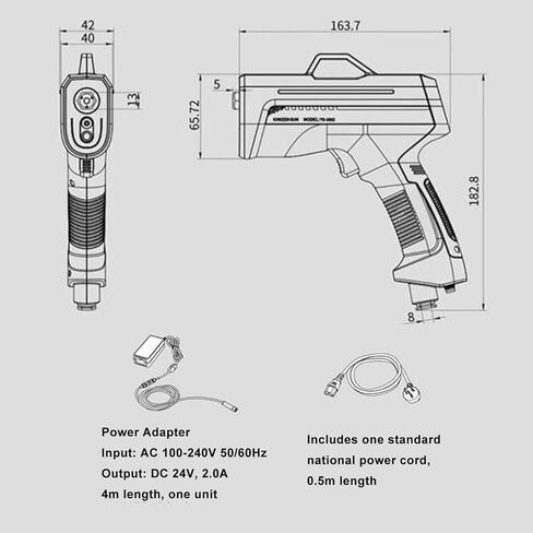 Handheld Pulse Air Gun with Dust Detection Light - Anti-Static Eliminator for Efficient Dust Removal in Electronics, Cars, and Machinery - Industrial Cleaning Tool in Kuwait