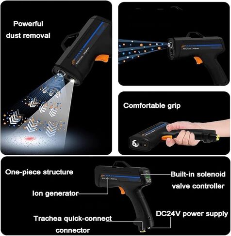 Handheld Pulse Air Gun with Dust Detection Light - Anti-Static Eliminator for Efficient Dust Removal in Electronics, Cars, and Machinery - Industrial Cleaning Tool in Kuwait