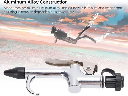 Pwshymi Air Nozzle Robust Aluminum Alloy Dust Blower Nozzle for Diving Equipment, 1 X Air, 4 X Heads in Kuwait
