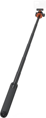 Action Camera Tripod Selfie Stick, 5 Section with 360 Rotation 34cm to 140cm Extendable Aluminum Alloy Handheld Tripod Pole with Magnetic Base for Vlogging Photography in Kuwait