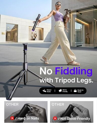LISEN [0.01s-Open] Phone Tripod for iPhone, 67" Selfie Stick Tripod with Remote, Extendable Cell Phone Tripod Stand, Perfect for Travel Video Recording Live Stream Vlog for iPhone 17 Pro Max & Android in Kuwait