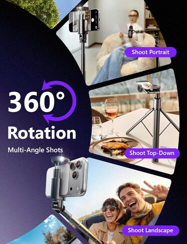 LISEN [0.01s-Open] Phone Tripod for iPhone, 67" Selfie Stick Tripod with Remote, Extendable Cell Phone Tripod Stand, Perfect for Travel Video Recording Live Stream Vlog for iPhone 17 Pro Max & Android in Kuwait