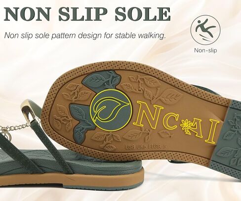 ONCAI Womens Flat Slides Sandals Toe loop Strappy Square Open Toe Fashion Essentials Sandal for Woman Summer Vacation Walking Casual Comfortable Outdoor Ladies Slide Shoes US Size 6-11 in Kuwait