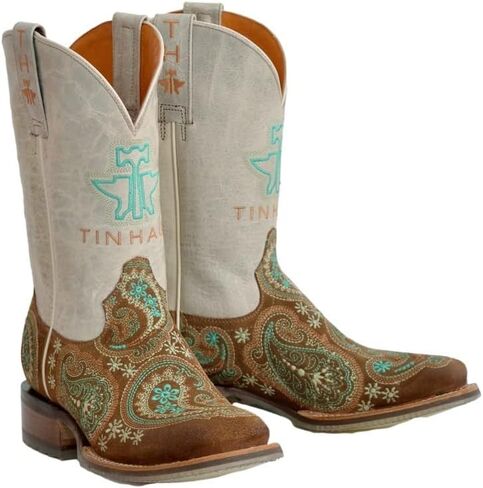 حذاء Tin Haul النسائي Wild Rags Western ذو مقدمة مربعة واسعة - 14-021-0007-1464 TA 10 M US in Kuwait