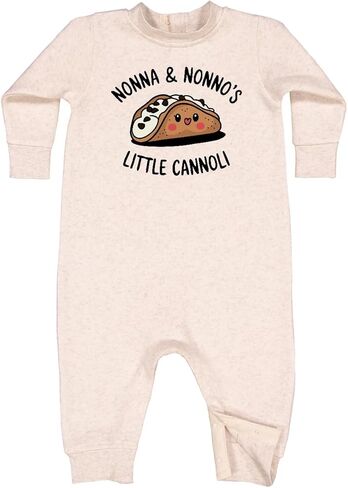 inktastic Nonna and Nonno's Little Cannoli Cute Italian Baby Fleece Romper in Kuwait