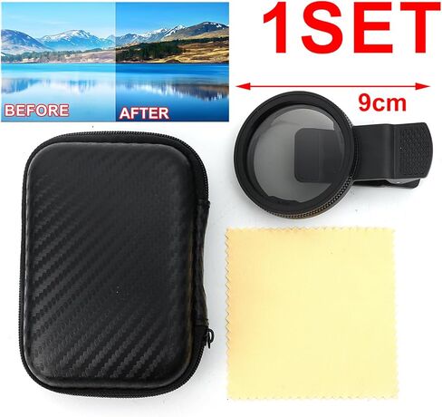 52mm Clip-On CPL Phone Camera Lens Filter Ultra Slim Multi- Coated Polarizer Circular Filter in Kuwait