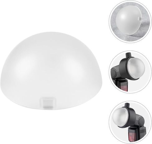Uonlytech Camera Flashlight Dome Diffuser Softening Cover for Photography Lighting, Semi-circle Flash Lamp Shade Compatible with Professional Strobe and LED Lights, Portable Photo Light in Kuwait
