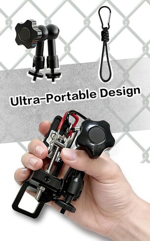 Fence Mount for Mevo Start and iPhone - Adjustable Fence Clip Mount Holder with Three 1/4 inch Camera Mounting Points, Quick Setup Game Changer Mounting Kit for Baseball/Softball Games in Kuwait