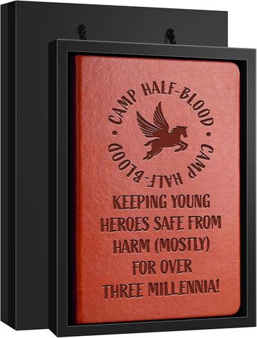 Percy Book Lover Gift Camp Half Blood Faux Leather Journal Homeish Gifts Greek Mythology Gift Percy Movie Gift Lotus Journal (Horse-Lotus) in Saudi Arabia