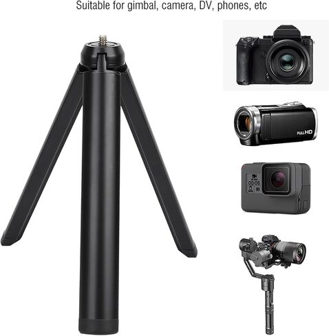 Mini Aluminium Alloy Folding Tripod 1/4" Screw Heavy Load Camera Mount - Lightweight Portable Design, Anti - Slip Stability for & DSLR in Kuwait