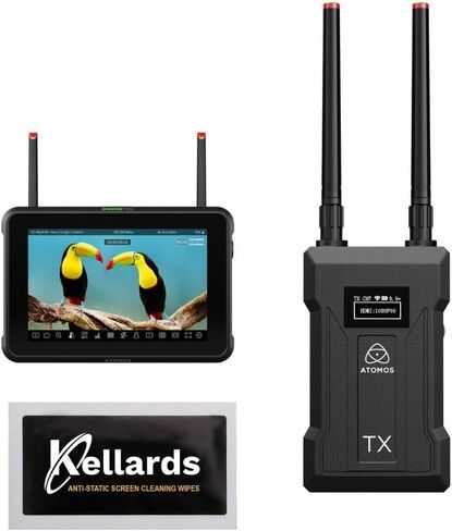 مجموعة شاشة Atomos Shinobi 7 RX 7 بوصة HDR مع جهاز إرسال فيديو لاسلكي Atomos TX 4K/HD in Kuwait