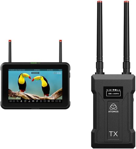 مجموعة شاشة Atomos Shinobi 7 RX 7 بوصة HDR مع جهاز إرسال فيديو لاسلكي Atomos TX 4K/HD in Kuwait
