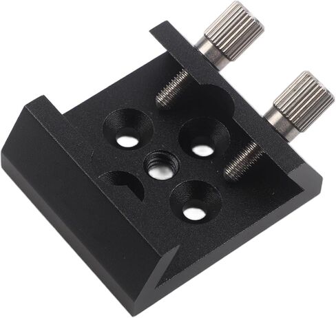Aluminum Alloy Dovetail Base for Finder Scope Mount, 1/4 Thread Adapter Plate with Thumb Screws for Telescope Bracket, Red and Black(Black) in Saudi Arabia