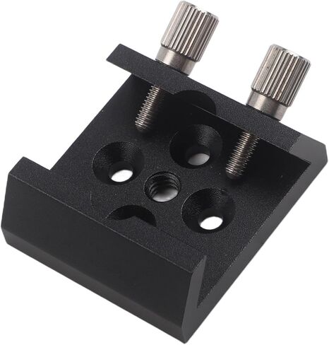 Aluminum Alloy Dovetail Base for Finder Scope Mount, 1/4 Thread Adapter Plate with Thumb Screws for Telescope Bracket, Red and Black(Black) in Saudi Arabia