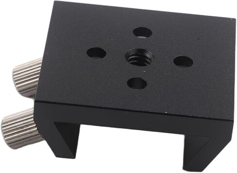 Aluminum Alloy Dovetail Base for Finder Scope Mount, 1/4 Thread Adapter Plate with Thumb Screws for Telescope Bracket, Red and Black(Black) in Saudi Arabia