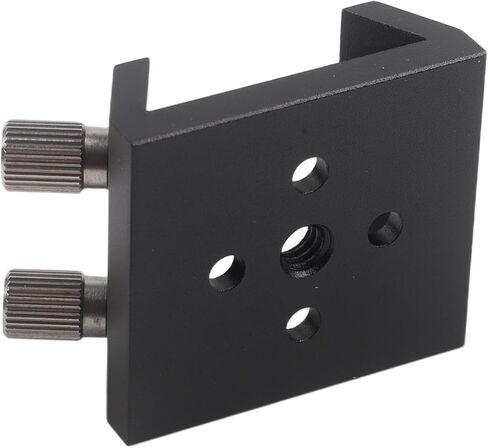 Aluminum Alloy Dovetail Base for Finder Scope Mount, 1/4 Thread Adapter Plate with Thumb Screws for Telescope Bracket, Red and Black(Black) in Saudi Arabia