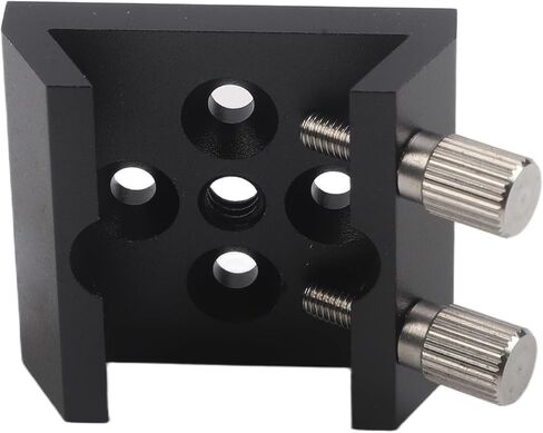 Aluminum Alloy Dovetail Base for Finder Scope Mount, 1/4 Thread Adapter Plate with Thumb Screws for Telescope Bracket, Red and Black(Black) in Saudi Arabia