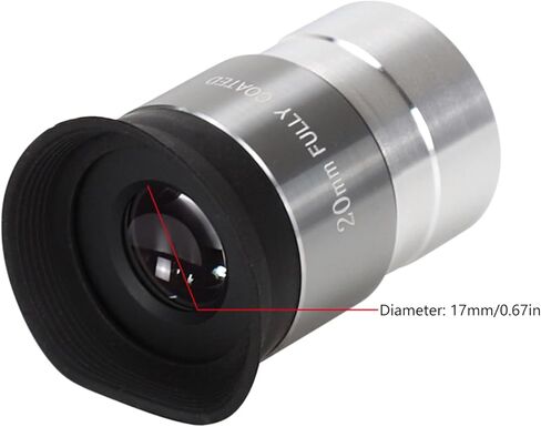 Lightweight Wide Angles 25mm Eyepiece Perfect for Glasses Wearers Outdoor Star Parties & Educational Programs Metal Eyepiece in Kuwait
