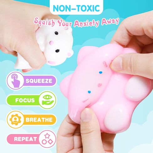 28pcs taba squishy cat paw super toys ، mini mini kawaii fright right fidget toys ، squishies for child ، family pitge ، cat cat paws mochi toys for childs in Kuwait