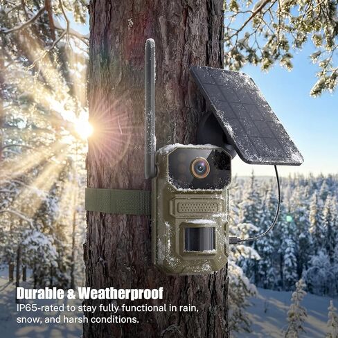 4G LTE Cellular Outdoor Security Camera,1080p for Home Security with Motion Detection, 2-Way Audio, Night Vision, IP65, Solar Panel, Built-in SIM Card, Unlimited Plan (Sold Separately) in Kuwait