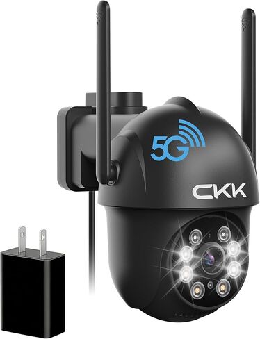 CKK 2K Security Camera Outdoor Corded Power, 4 Pcs 3MP PTZ WiFi Home Security Camera - 2.4G/5G Dual-Band, 360° Pan-Tilt, Color Night Vision, Motion Alerts, 2-Way Audio, 24/7 Recording, Waterproof in Saudi Arabia