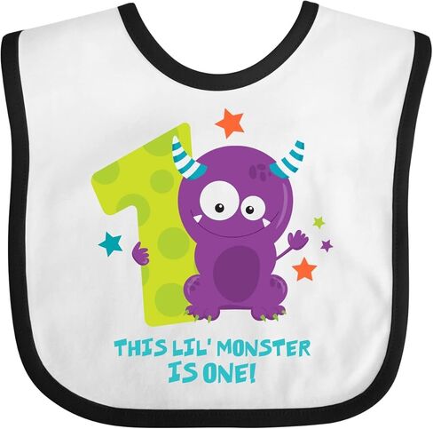 inktastic Monster 1st Birthday Baby Bib in Saudi Arabia