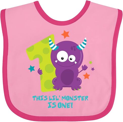 inktastic Monster 1st Birthday Baby Bib in Saudi Arabia