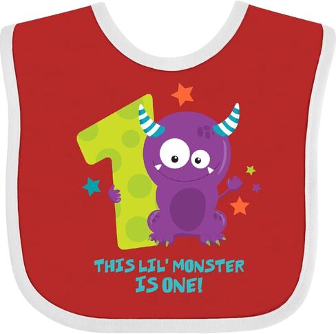 inktastic Monster 1st Birthday Baby Bib in Saudi Arabia