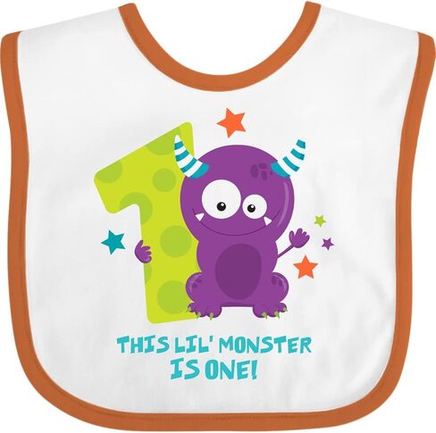 inktastic Monster 1st Birthday Baby Bib in Saudi Arabia