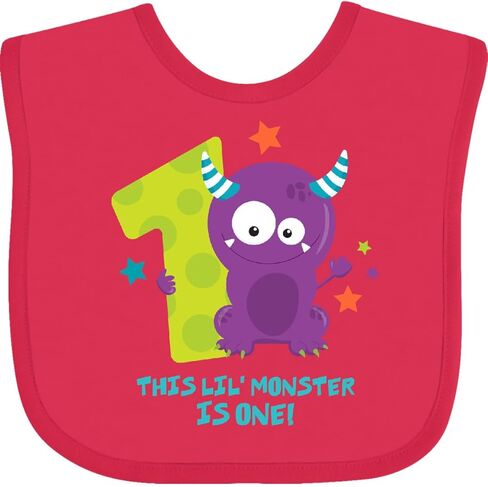 inktastic Monster 1st Birthday Baby Bib in Saudi Arabia