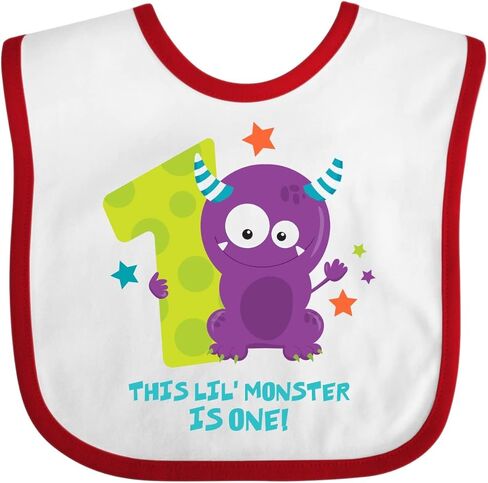 inktastic Monster 1st Birthday Baby Bib in Saudi Arabia